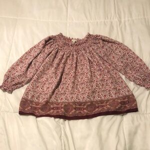 Max Studio open bell smock 3/4 length shirt